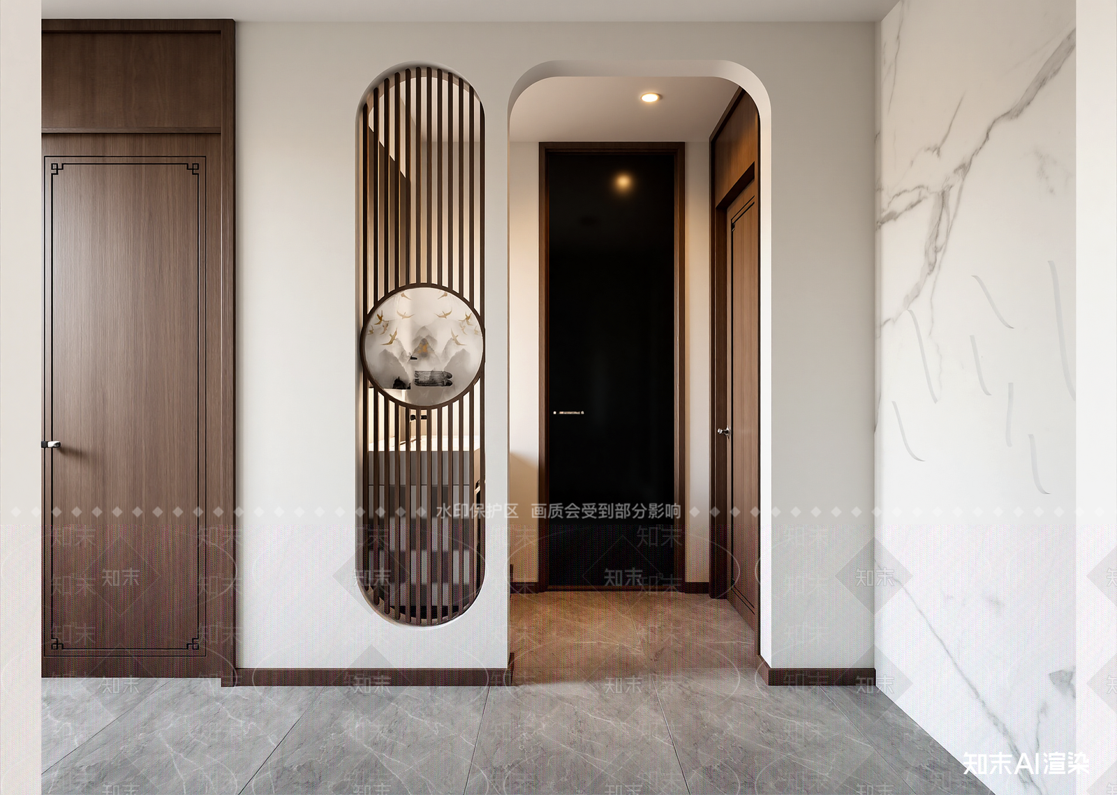 新中式玄关3D模型下载【ID:1214566236】