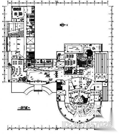 某星级酒店办公楼的设计方案cad施工图下载【ID:967457028】