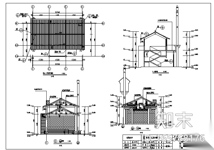 [四川]芙蓉古城八期仿古建筑施工图cad施工图下载【ID:165758176】