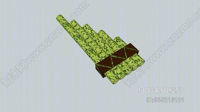 盘管绿色版SU模型下载【ID:935216121】