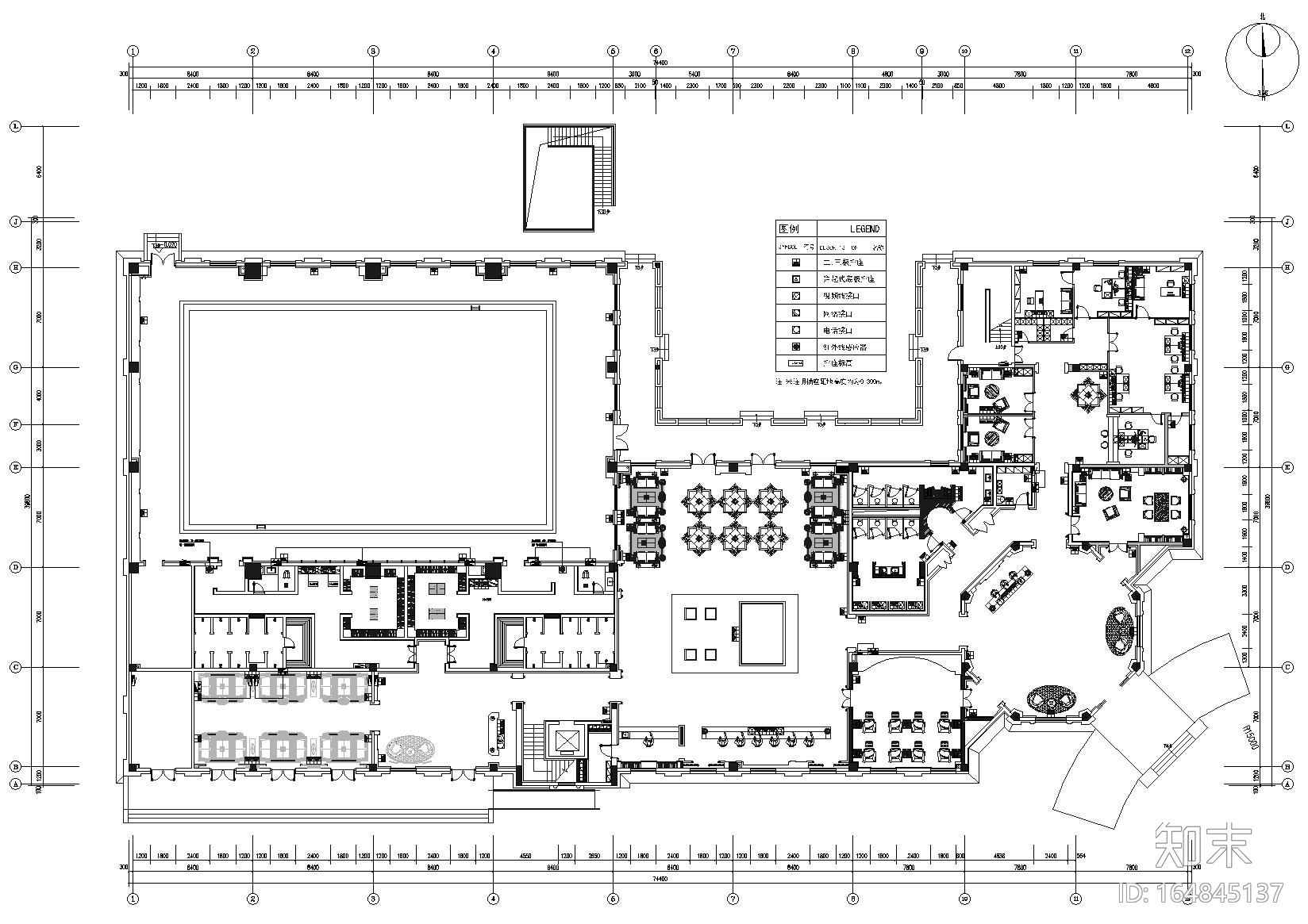 [江苏]连云港融辉销售会所室内装饰设计图纸施工图下载【ID:164845137】