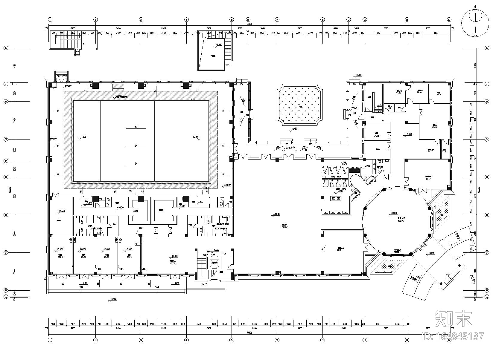 [江苏]连云港融辉销售会所室内装饰设计图纸施工图下载【ID:164845137】