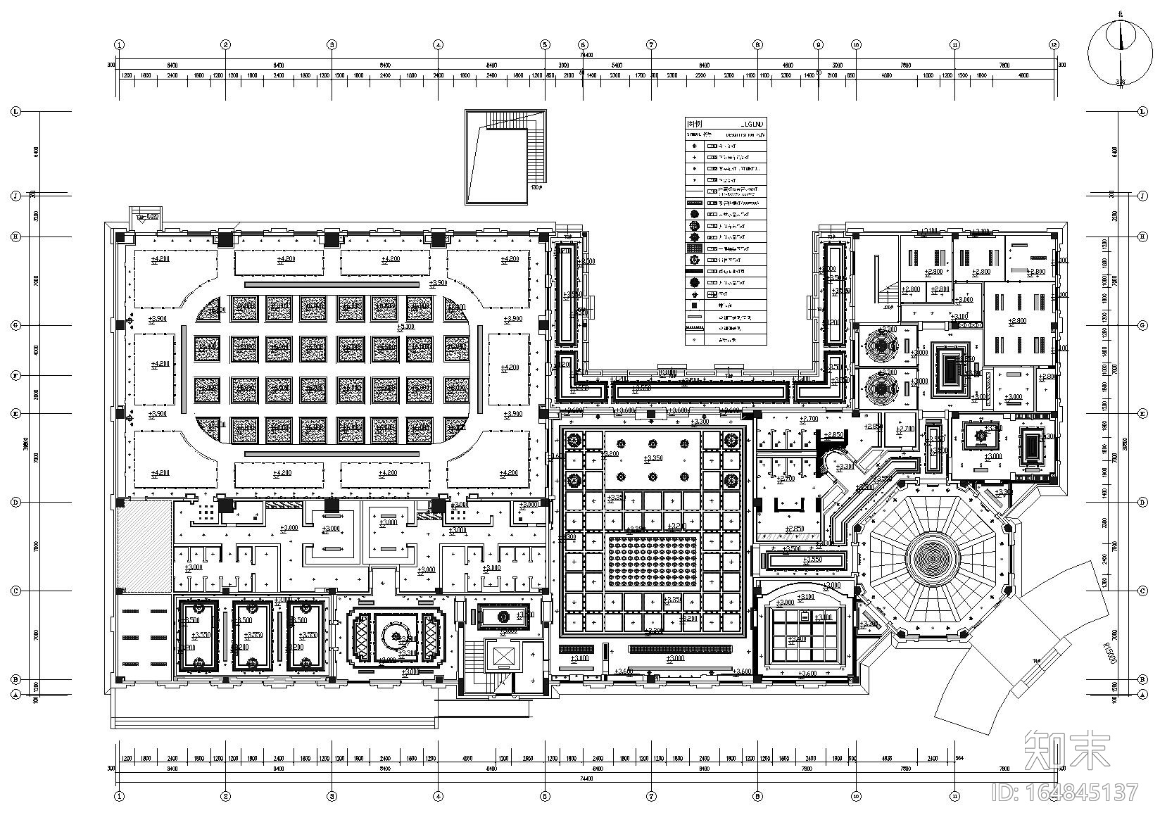 [江苏]连云港融辉销售会所室内装饰设计图纸施工图下载【ID:164845137】