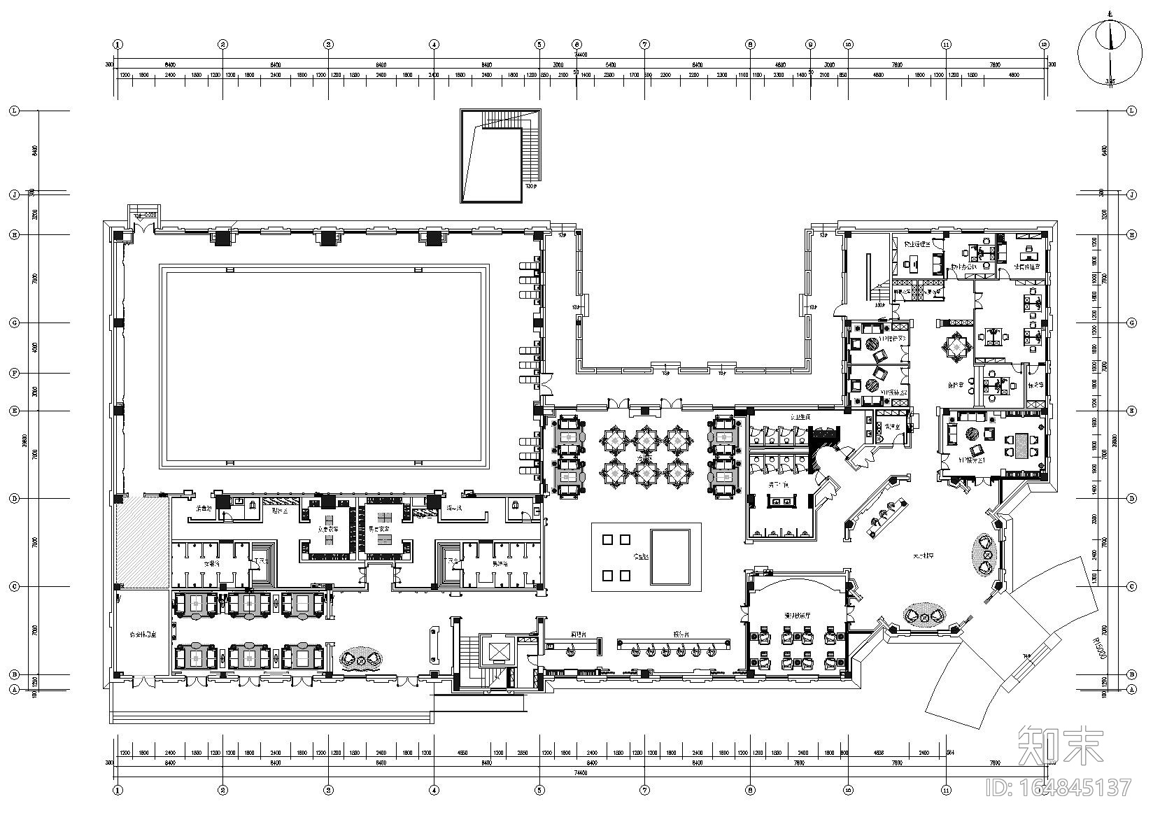 [江苏]连云港融辉销售会所室内装饰设计图纸施工图下载【ID:164845137】