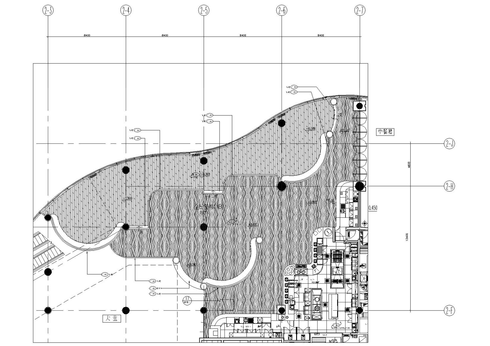 [北京]五星酒店一层全日餐厅装饰设计施工图cad施工图下载【ID:160423177】