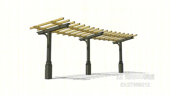 廊架SU模型下载【ID:417885710】