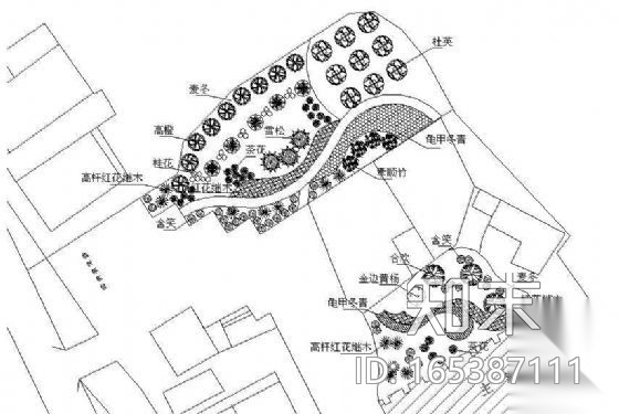 某精神康复医院绿化设计平面施工图下载【ID:165387111】