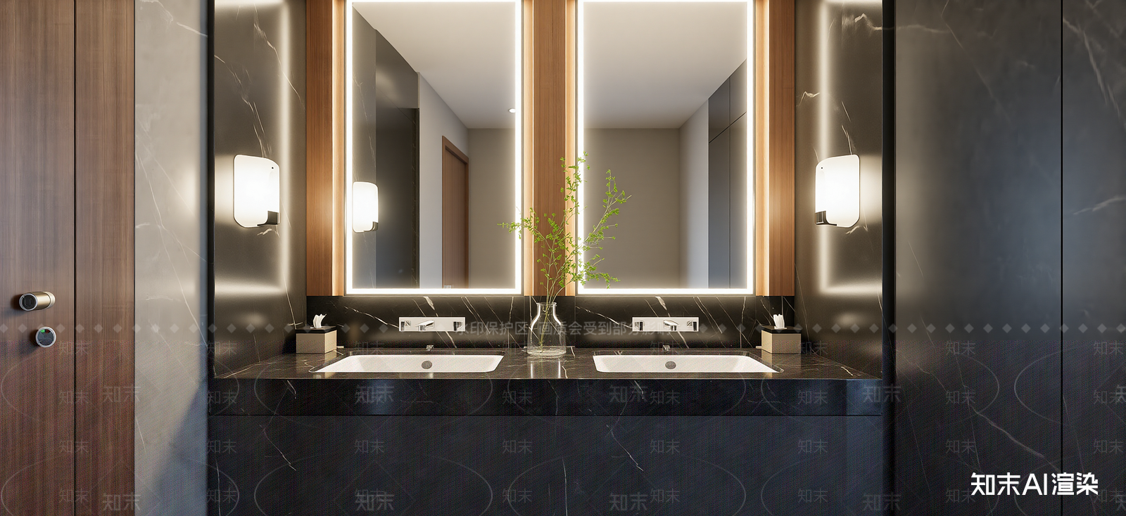 现代酒店卫生间SU模型下载【ID:1222130549】