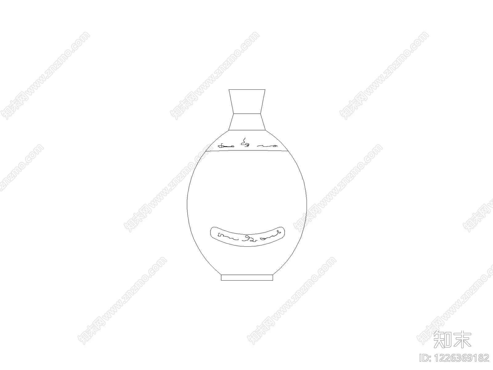 摆件cad施工图下载【ID:1226369182】