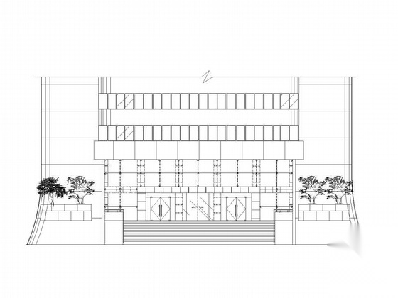 某商务中心立面工程建筑施工图施工图下载【ID:166318151】