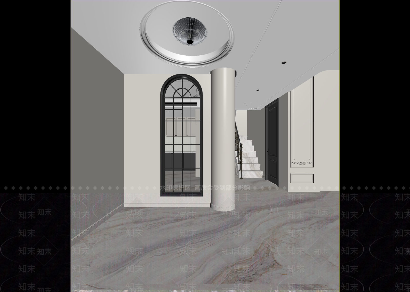 法式玄关3D模型下载【ID:1215111711】