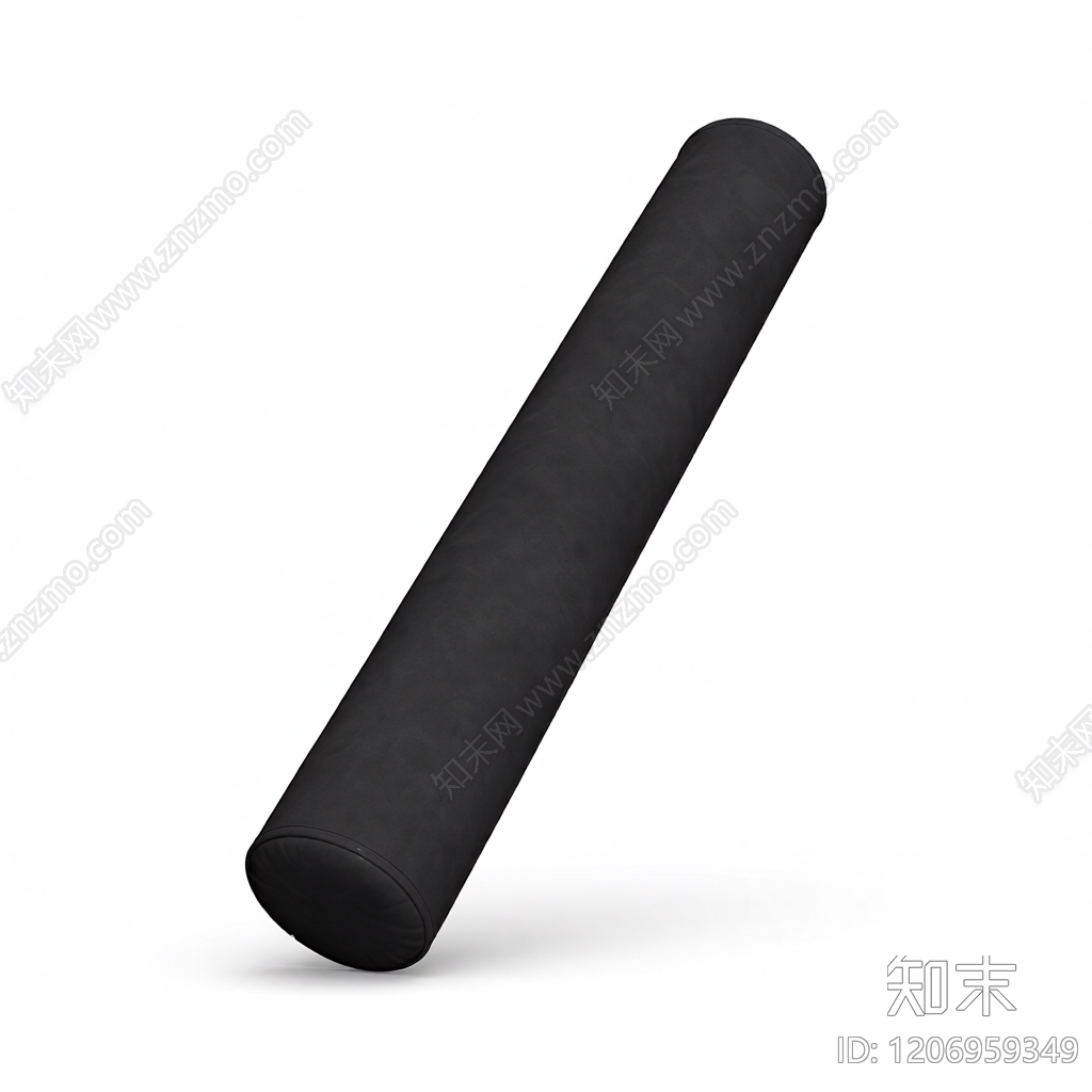 黑色圆柱形靠垫3D模型下载【ID:1206959349】