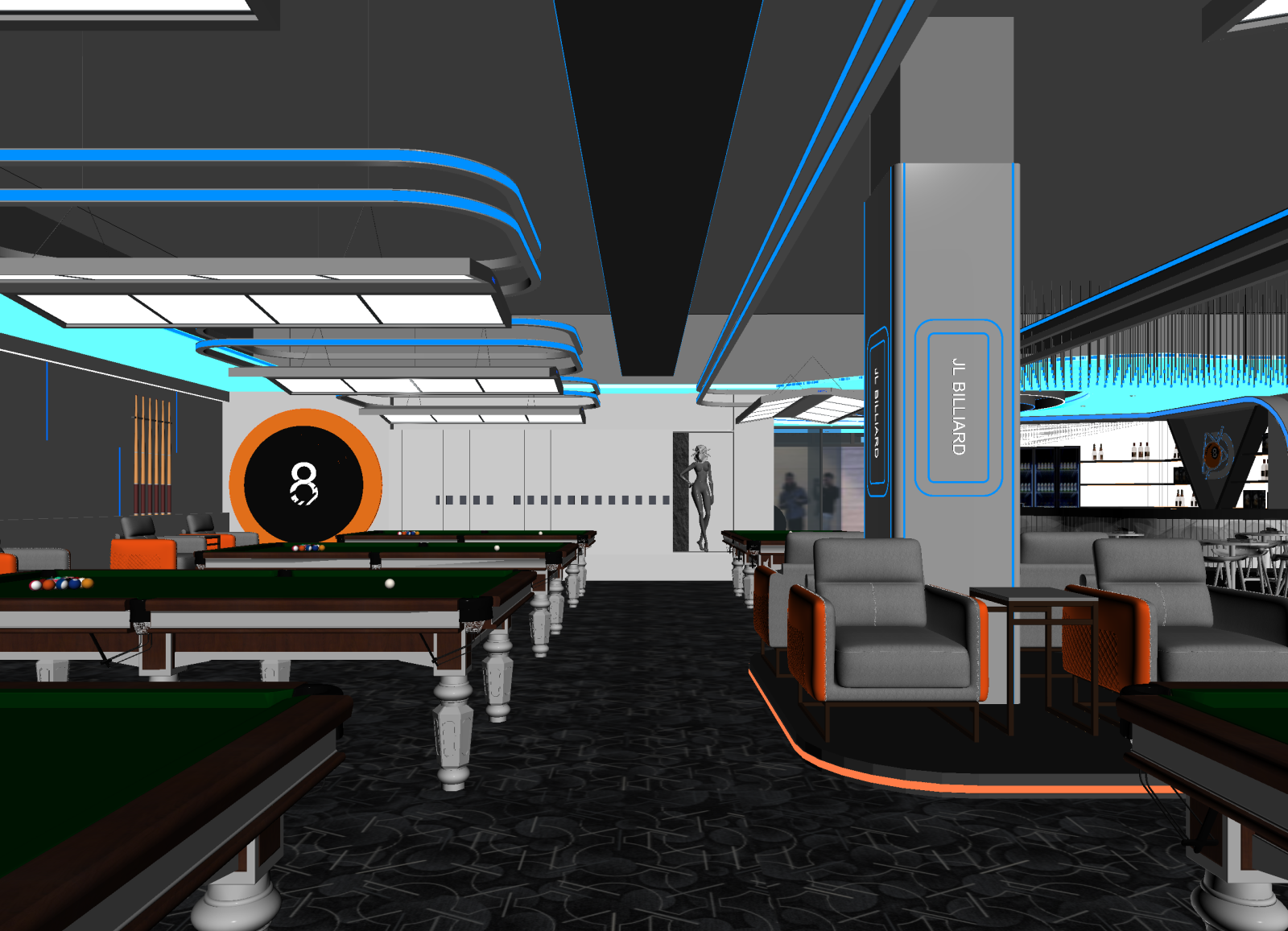 现代台球室3D模型下载【ID:1214852996】