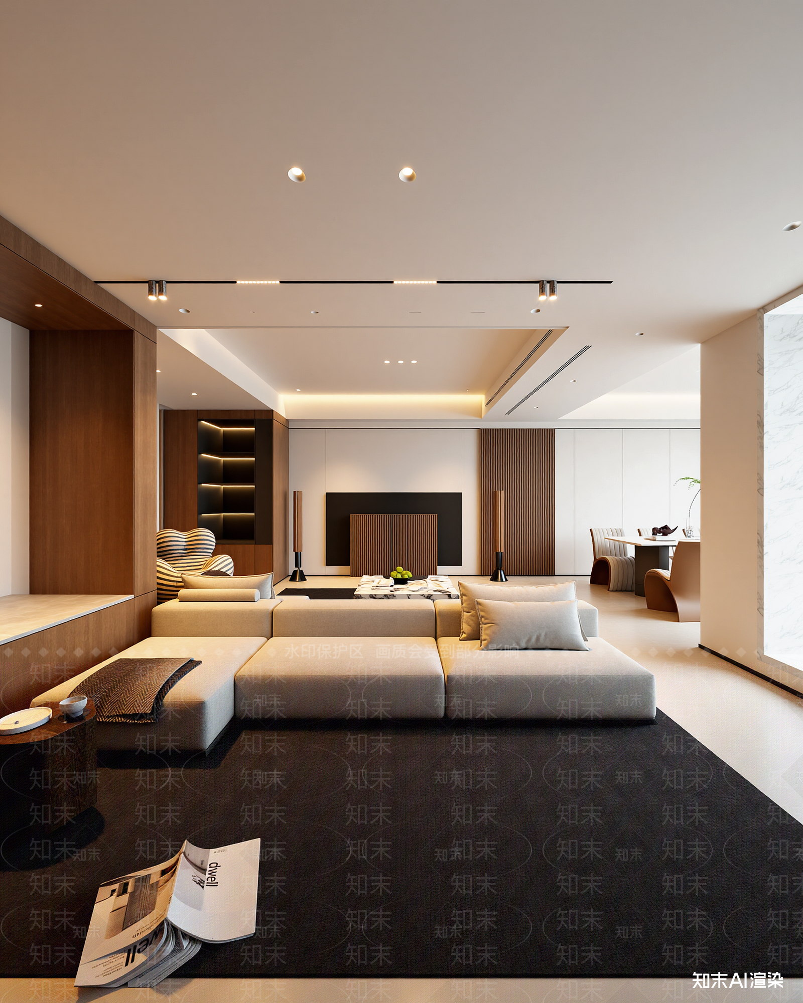 现代客餐厅3D模型下载【ID:1221510009】