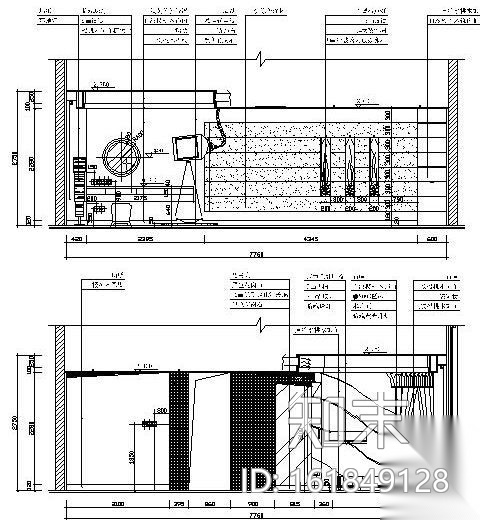 酒店桑拿区各包房设计装修图cad施工图下载【ID:161849128】