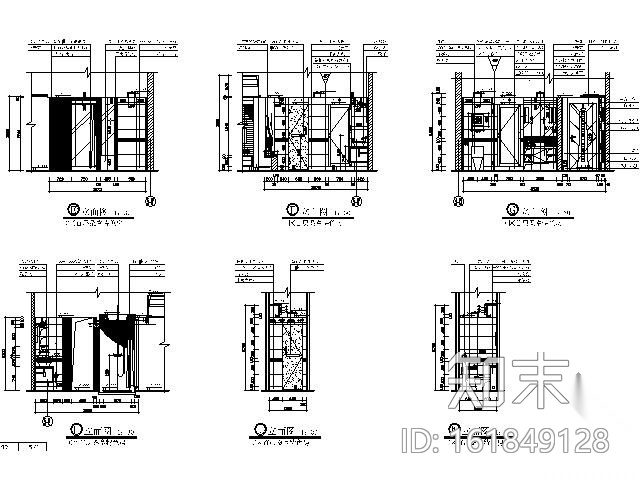 酒店桑拿区各包房设计装修图cad施工图下载【ID:161849128】