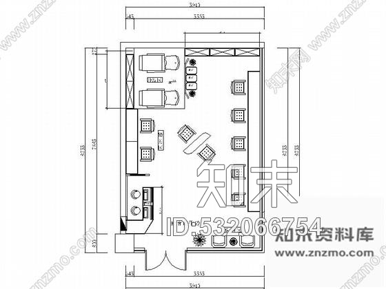 施工图南京造型独特时尚现代理发店装修施工图含效果施工图下载【ID:532066754】