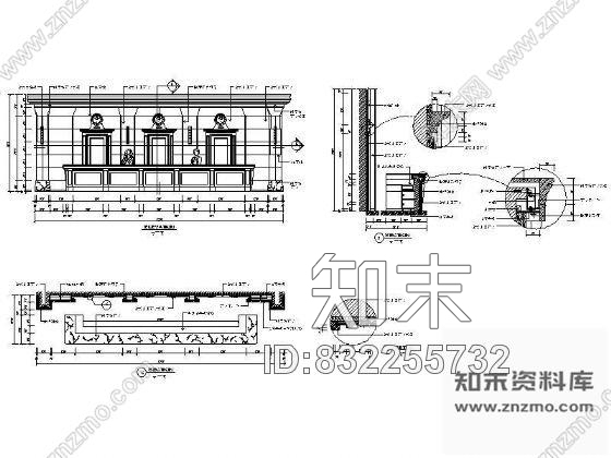 图块/节点某宾馆服务总台详图Ⅴ施工图下载【ID:832255732】