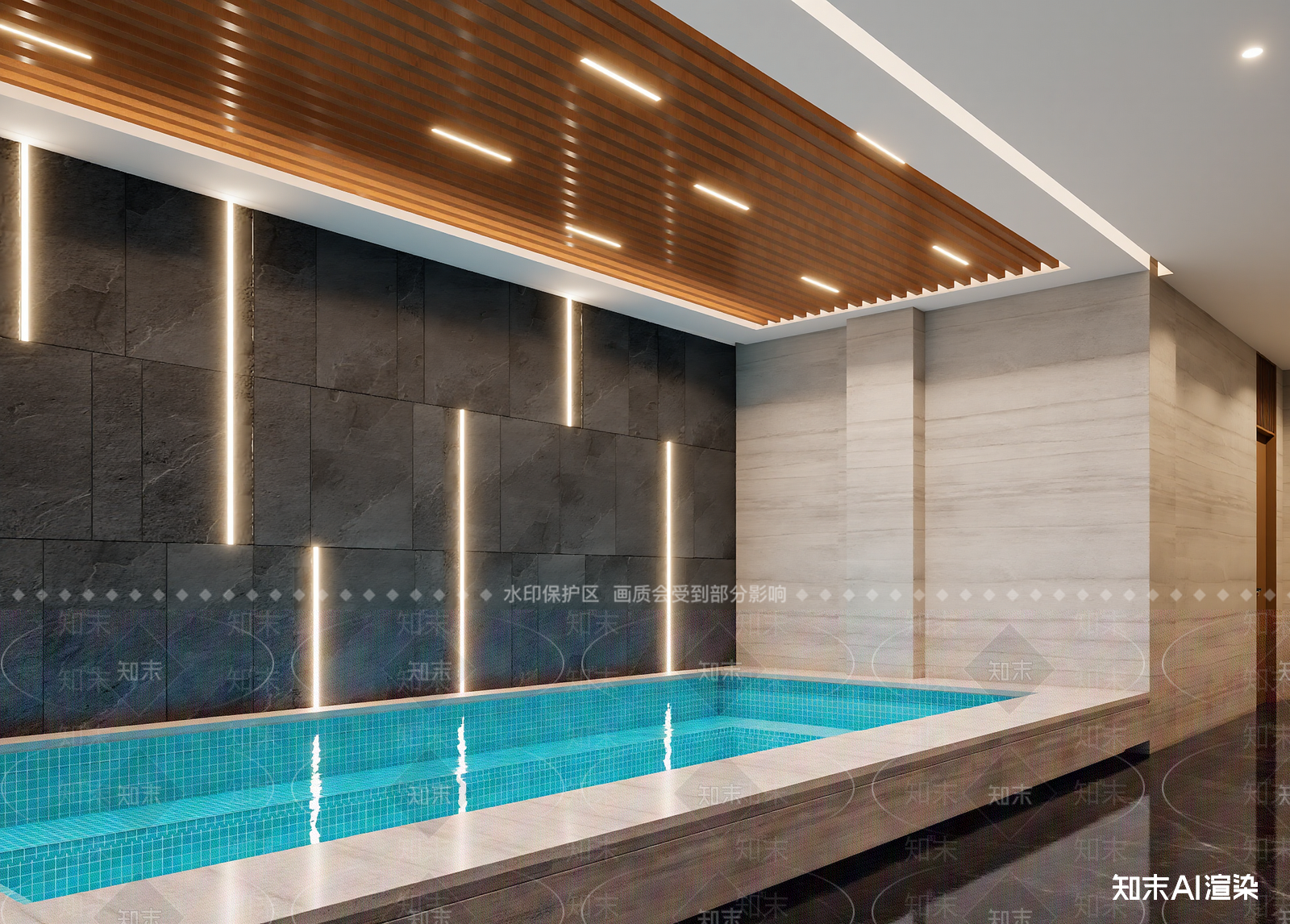 现代游泳馆3D模型下载【ID:1214673034】