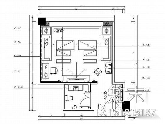 [北京]国际高档KTV包厢室内设计施工图cad施工图下载【ID:161815137】