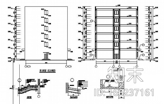 [毕业设计]江苏某六层综合楼建筑结构施工图（带计算书）cad施工图下载【ID:166237161】