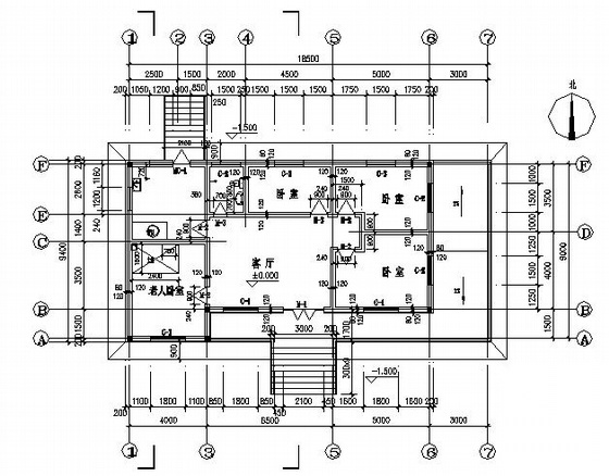 某单层平房建筑施工图cad施工图下载【ID:165152172】