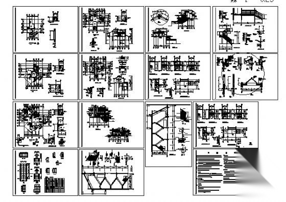 某二层B户型别墅建筑施工图cad施工图下载【ID:149922178】