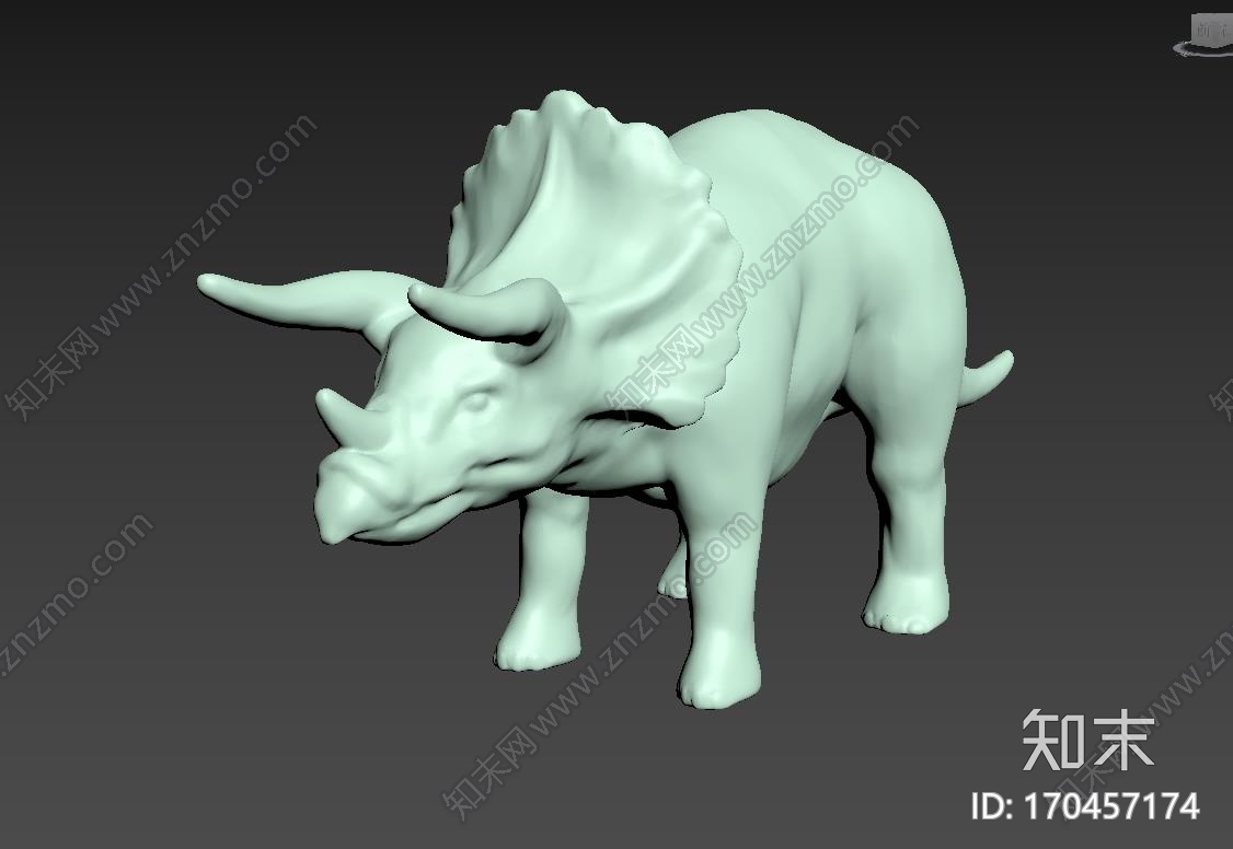 三角恐龙Triceratops_t3d打印模型下载【ID:170457174】