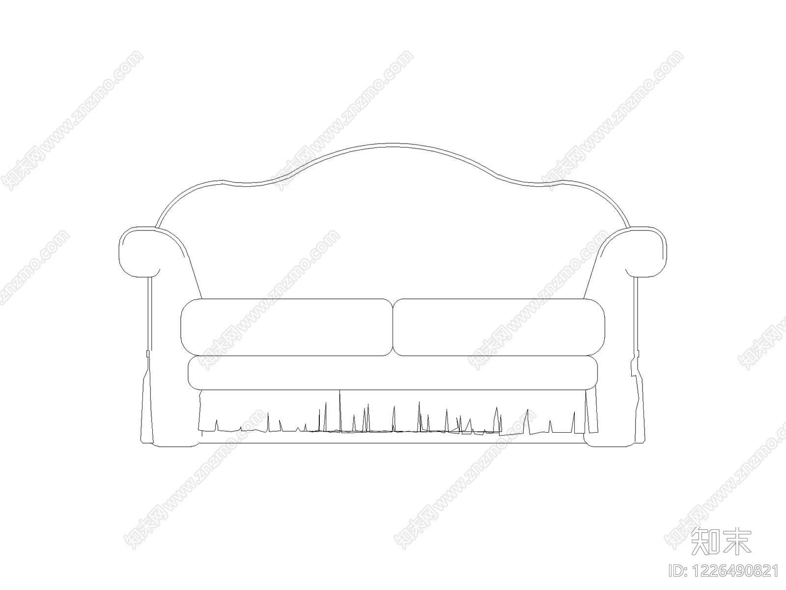 沙发cad施工图下载【ID:1226490821】