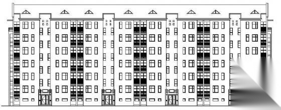 某市七层住宅楼建筑方案图cad施工图下载【ID:149851115】