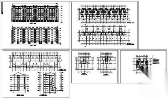 某市七层住宅楼建筑方案图cad施工图下载【ID:149851115】