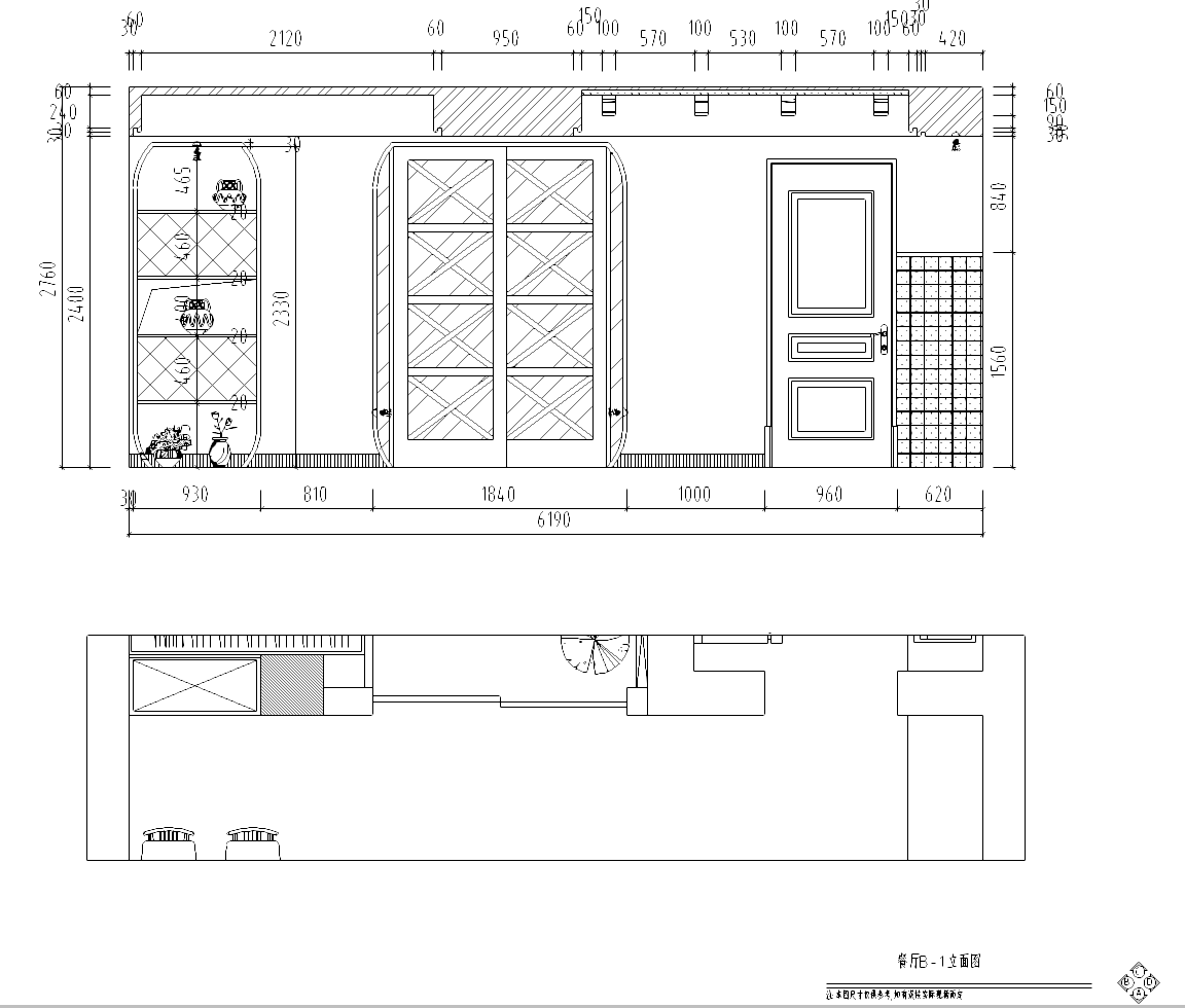 某东南亚风格住宅室内装修施工图（含效果图）cad施工图下载【ID:161700197】