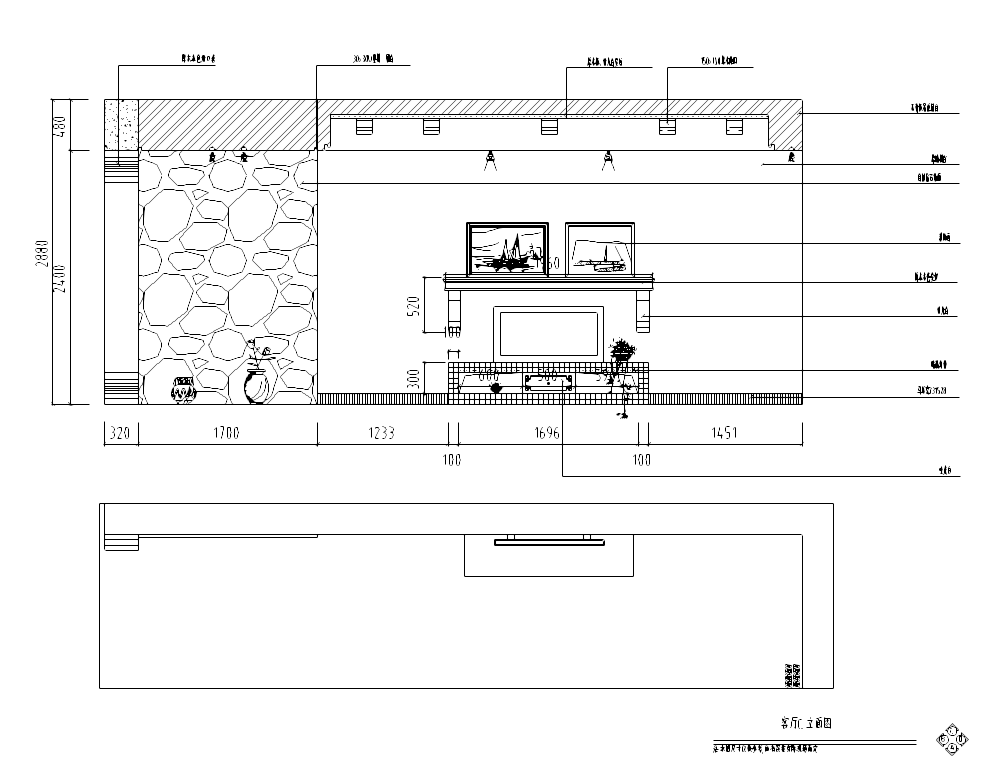 某东南亚风格住宅室内装修施工图（含效果图）cad施工图下载【ID:161700197】