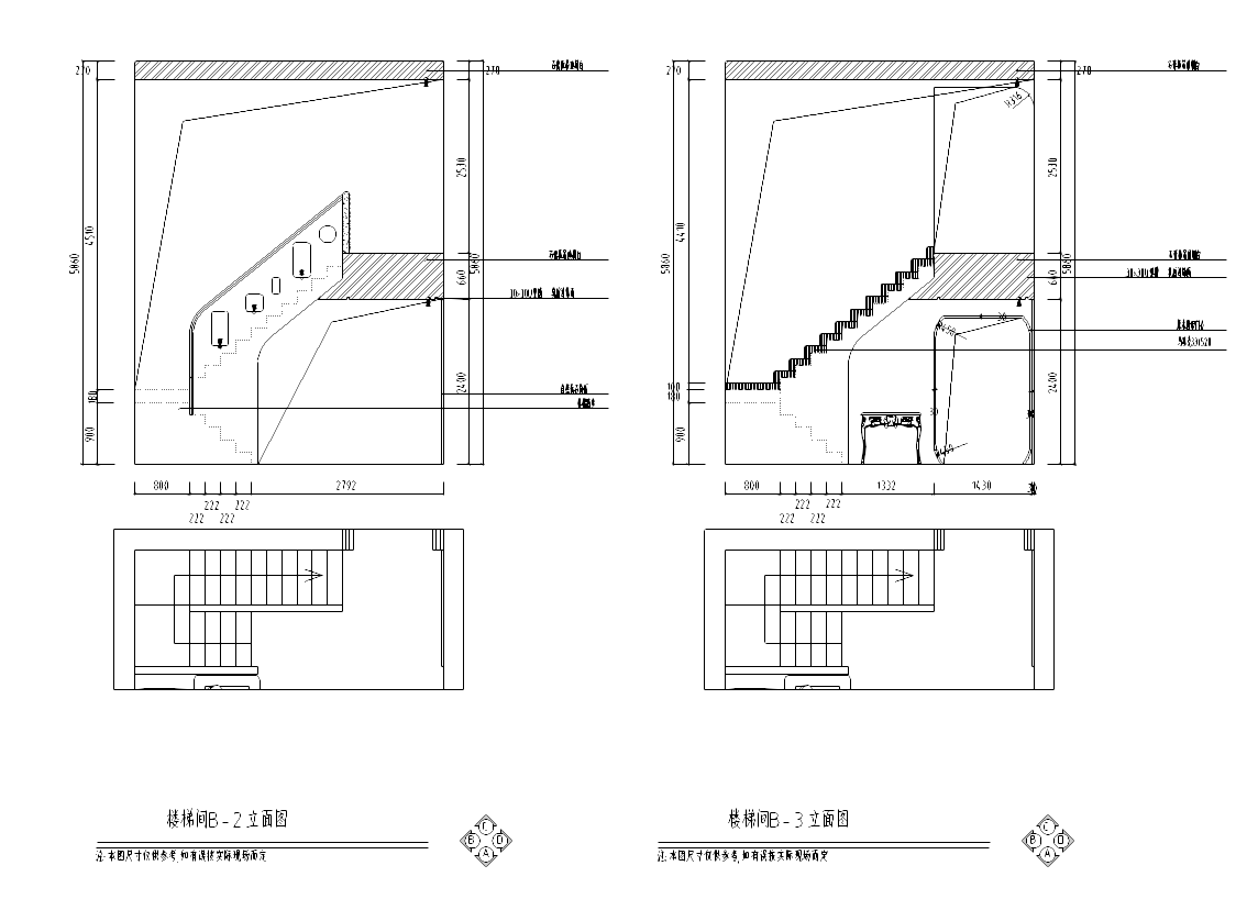 某东南亚风格住宅室内装修施工图（含效果图）cad施工图下载【ID:161700197】