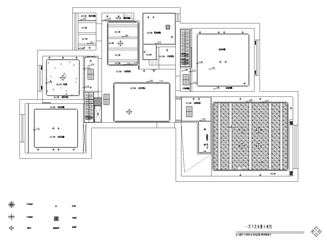 某东南亚风格住宅室内装修施工图（含效果图）cad施工图下载【ID:161700197】