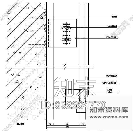 图块/节点玻璃幕墙竖向节点cad施工图下载【ID:832284770】