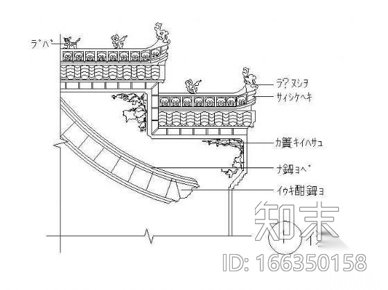 徽派建筑马头墙节点详图施工图下载【ID:166350158】