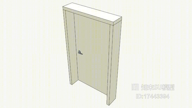 平开门SU模型下载【ID:217987083】