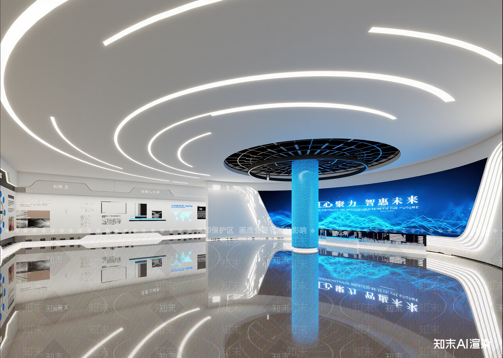 现代科技展厅3D模型下载【ID:1214972234】