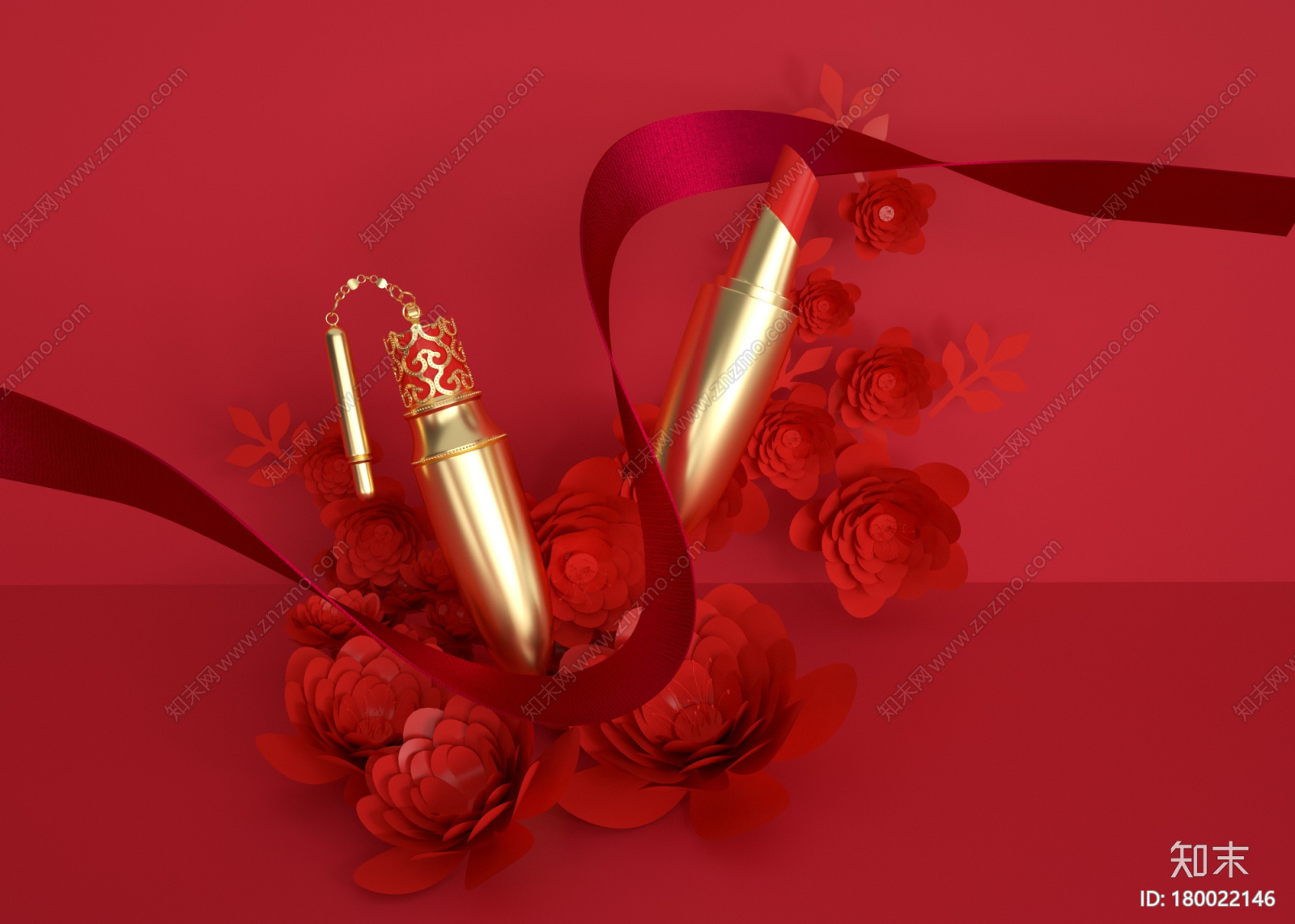 化妆品场景口红场景CG模型下载【ID:180022146】