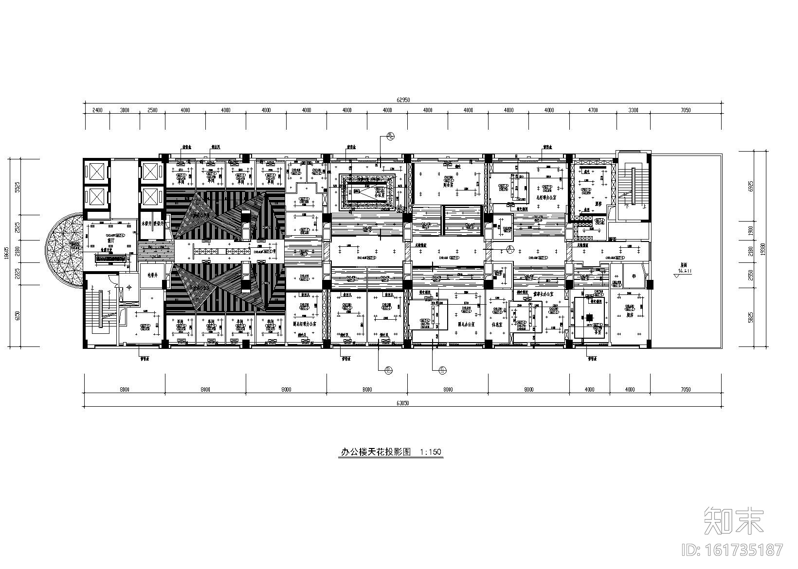 武汉矿业集团有限公司办公空间施工图cad施工图下载【ID:161735187】