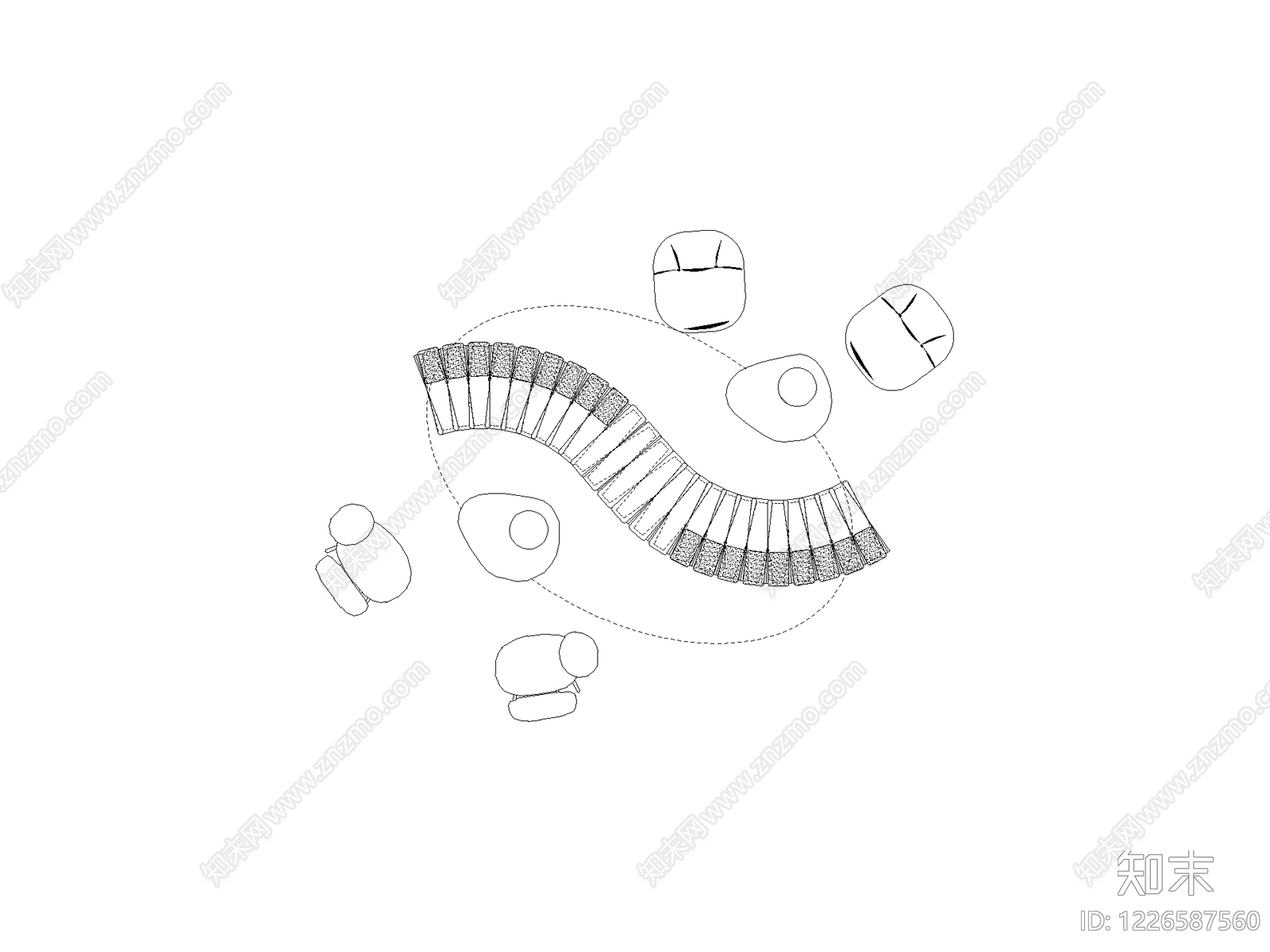 现代椅子CAD图纸