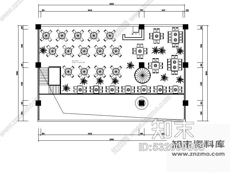 施工图超现代餐厅装修图(含效果)cad施工图下载【ID:532009565】