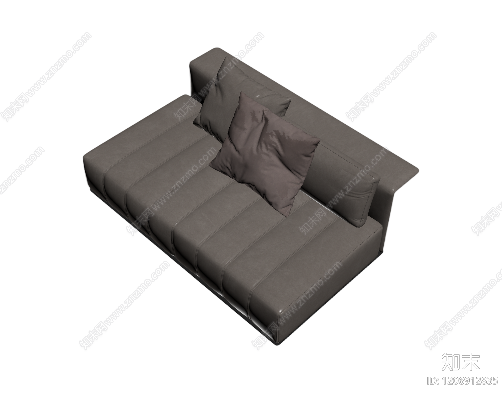 灰色模块化沙发3D模型下载【ID:1206912835】
