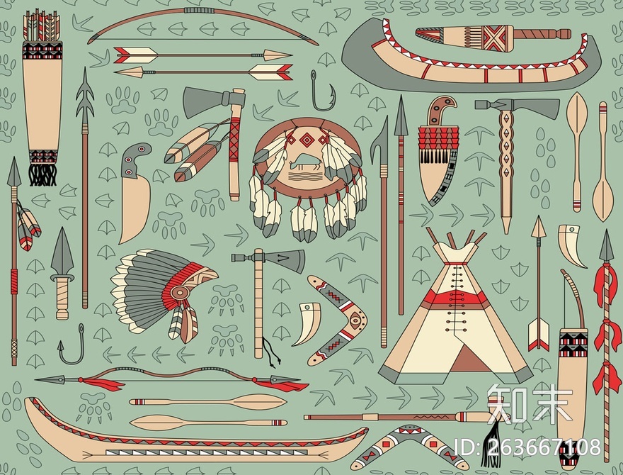 印第安风情壁纸贴图下载【ID:263667108】