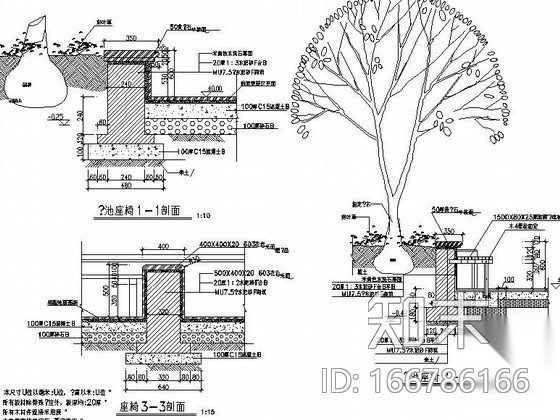 [福建]厦门某海湾中庭设计施工图cad施工图下载【ID:166786166】