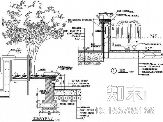 [福建]厦门某海湾中庭设计施工图cad施工图下载【ID:166786166】