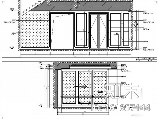 [深圳]中式混搭风三层别墅室内装修施工图（含实景）cad施工图下载【ID:161857144】