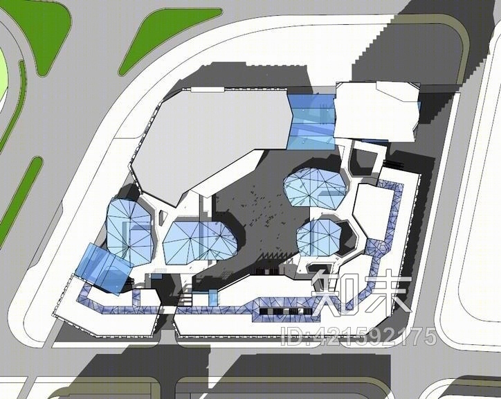 广州南沙城商业中心SU模型下载【ID:421592175】