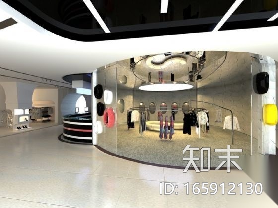 [毕业设计]某女装专卖店设计图（含效果）cad施工图下载【ID:165912130】